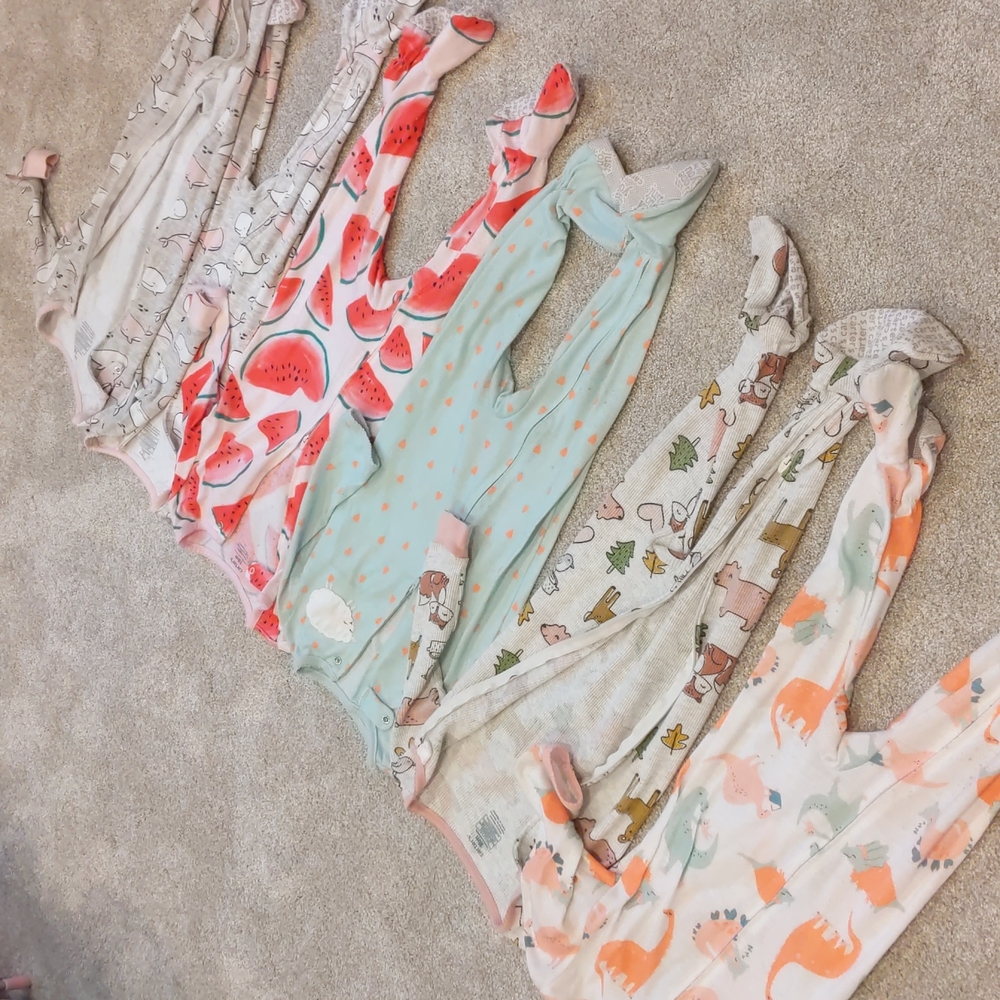 Bundle of 18mo footie zip up pjs